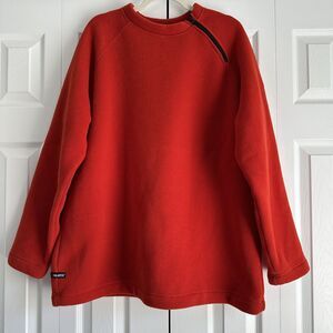 Aigle Polartec Fleece Pullover Men's XXL Burnt Orange 1/4 Zip Outdoor Jacket